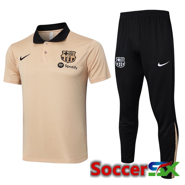 FC Barcelona Soccer Polo + Training Pants Yellow 2024/2025