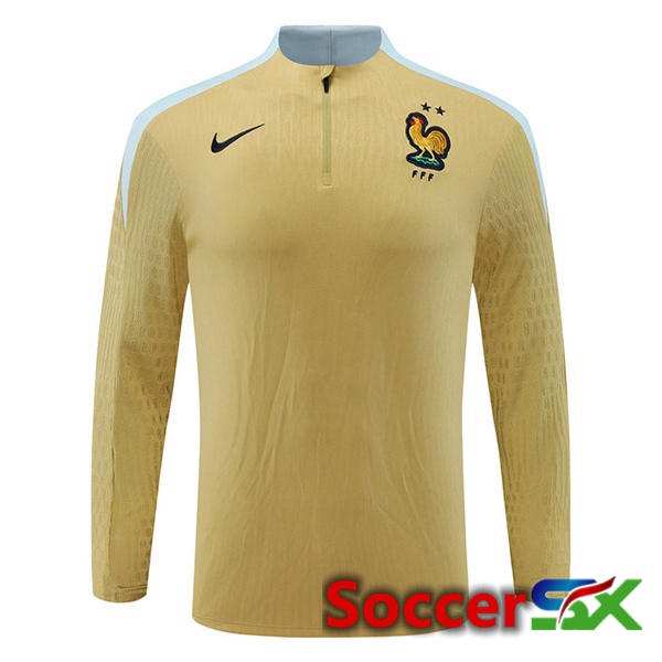 France Training Sweatshirt Yellow 2024/2025