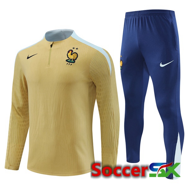 France kit Training Tracksuit Yellow 2024/2025