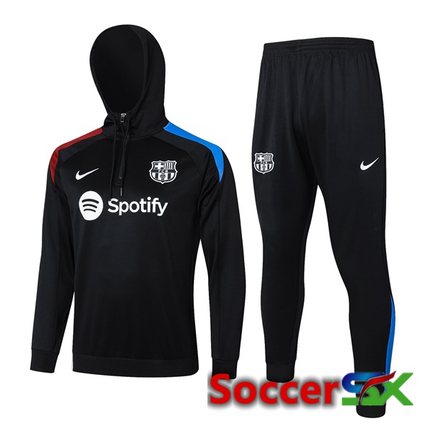 FC Barcelona Training Tracksuit Sweatshirt Hoodie Black 2024/2025