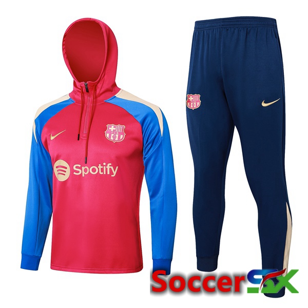 FC Barcelona Training Tracksuit Sweatshirt Hoodie Red 2024/2025