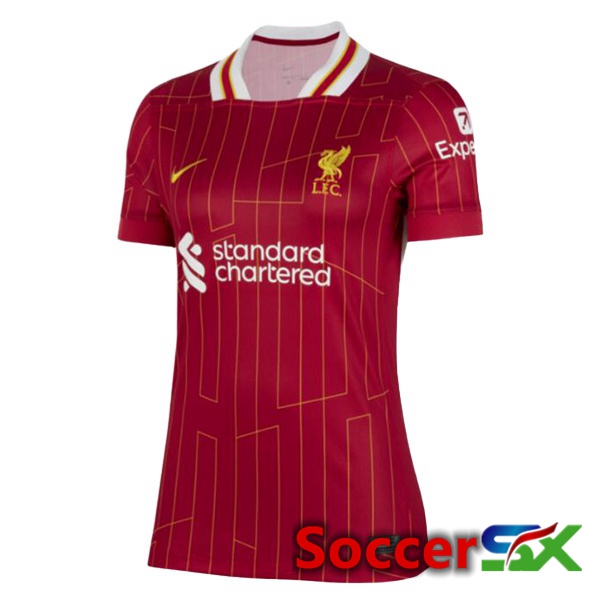 FC Liverpool Women Home Soccer Jersey Red 2024/2025