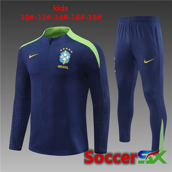 Brazil Kids kit Training TracksuitBlue Royal 2024/2025