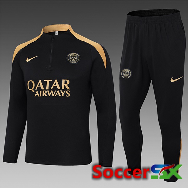 Paris PSG Kids kit Training TracksuitBlack 2024/2025