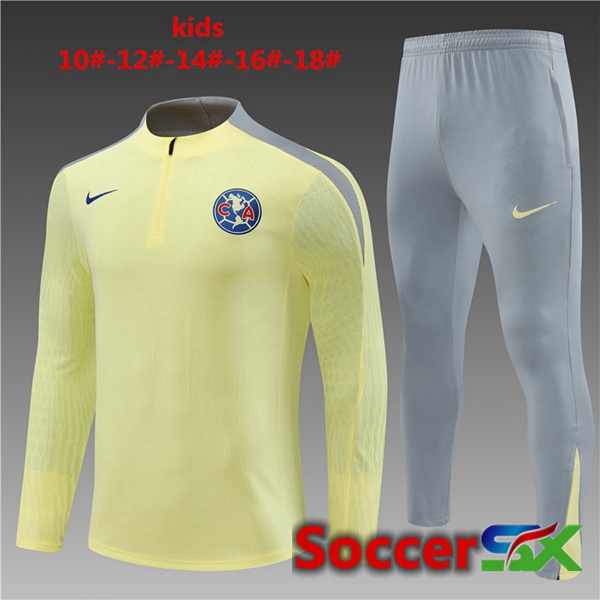 Club America Kids kit Training TracksuitYellow 2024/2025