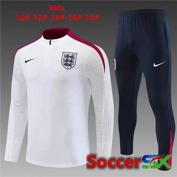 England Kids kit Training TracksuitWhite 2024/2025