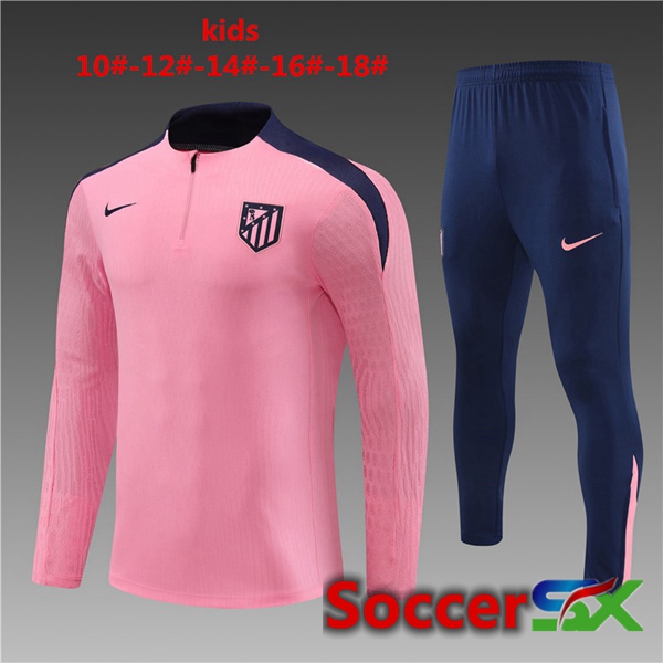 Atletico Madrid Kids kit Training TracksuitPink 2024/2025