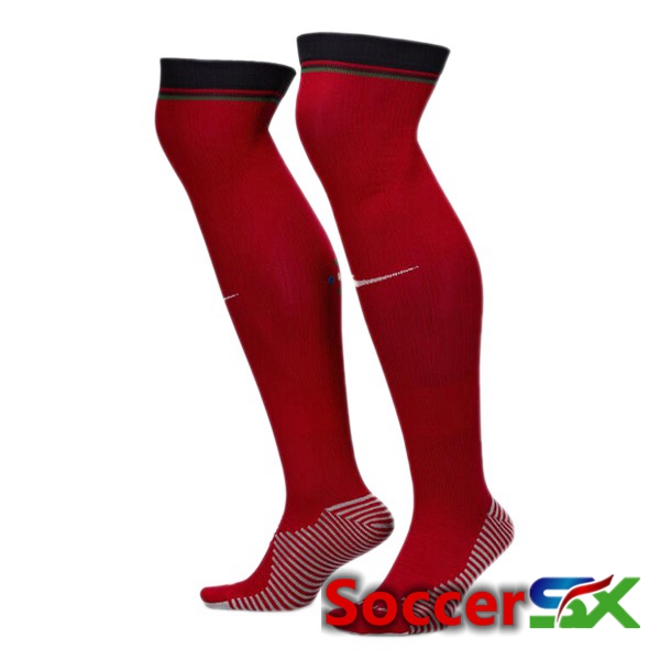 Portugal Home Soccer Socks Red 2024/2025