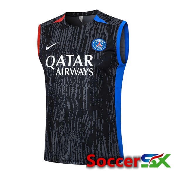 Paris PSG Soccer Vest Black 2024/2025