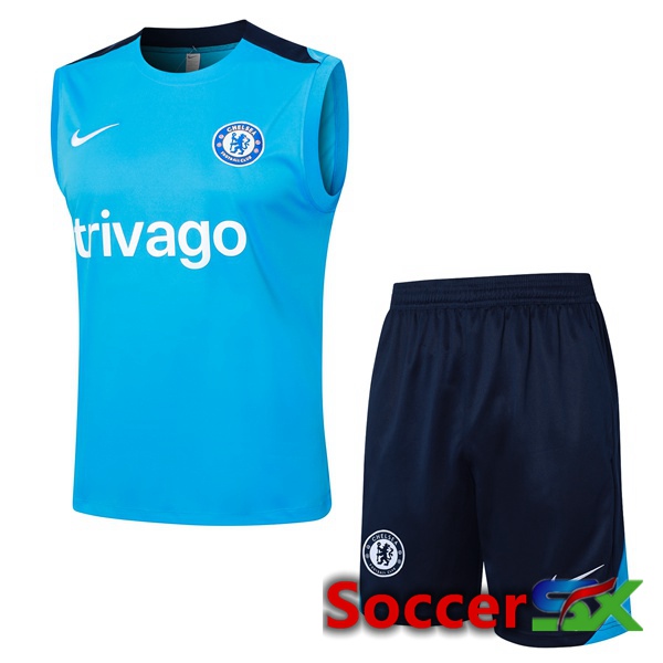 FC Chelsea Soccer Vest + Shorts Blue 2024/2025