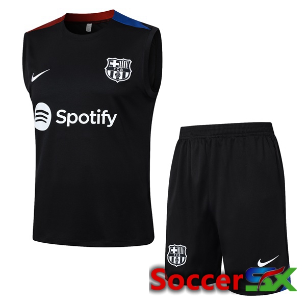FC Barcelona Soccer Vest + Shorts Black 2024/2025