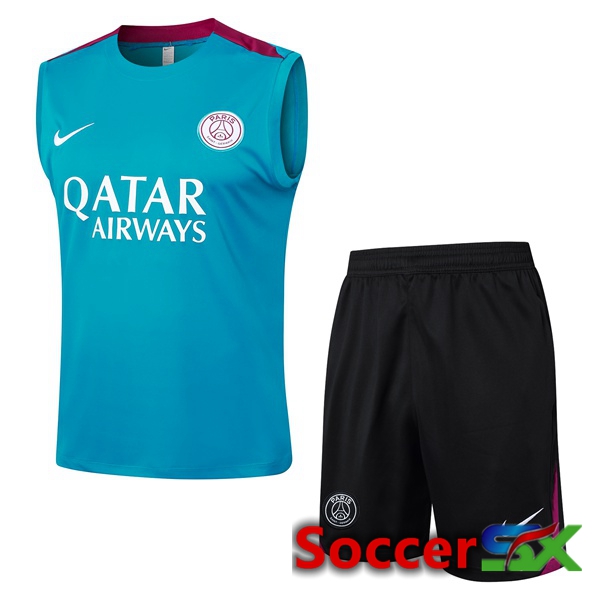 Paris PSG Soccer Vest + Shorts Blue 2024/2025