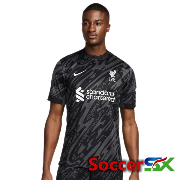FC Liverpool Goalkeeper Soccer Jersey Black 2024/2025