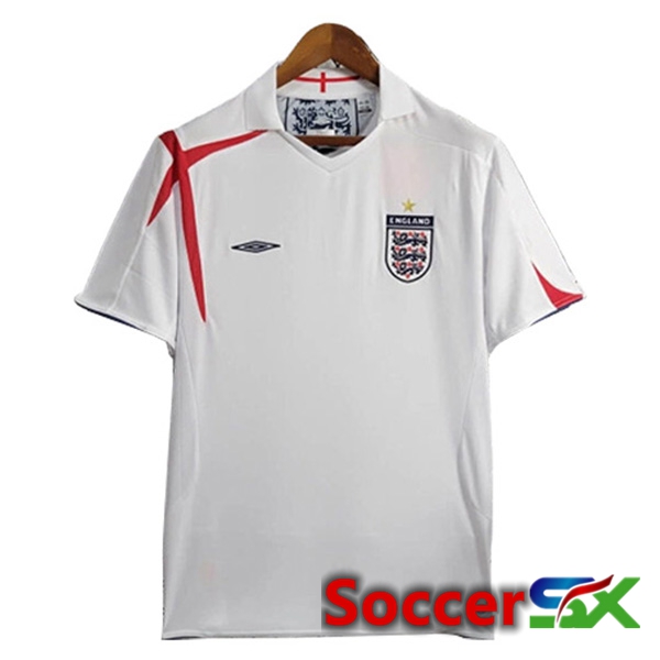 England Retro Home Soccer Jersey 2005