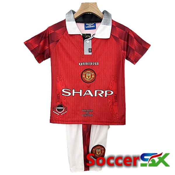 Manchester United Retro Kids Home Soccer Jersey 1996/1997