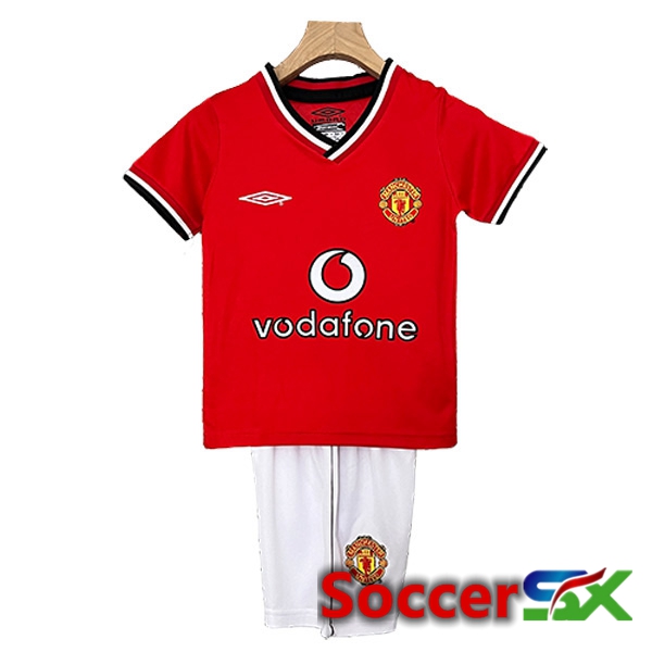 Manchester United Retro Kids Home Soccer Jersey 2000/2001