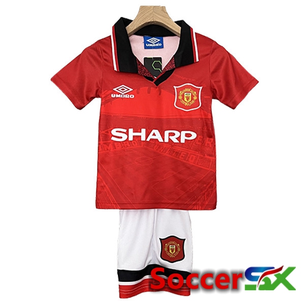 Manchester United Retro Kids Home Soccer Jersey 1994/1996