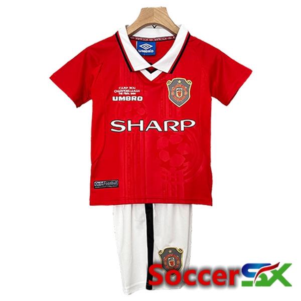 Manchester United Retro Kids Home Soccer Jersey 1999/2000