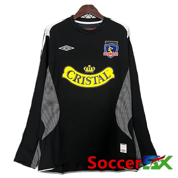 Colo-Colo Retro Away Soccer Jersey Long Sleeve Black 2006