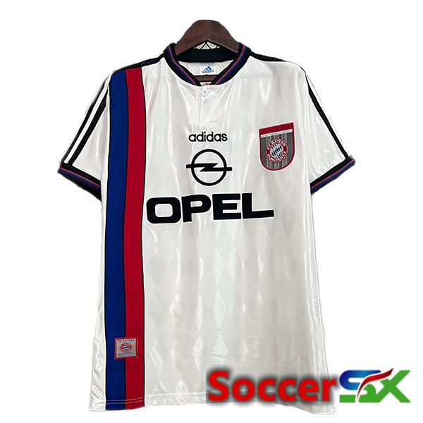 Bayern Munich Retro Away Soccer Jersey White 1996-1998