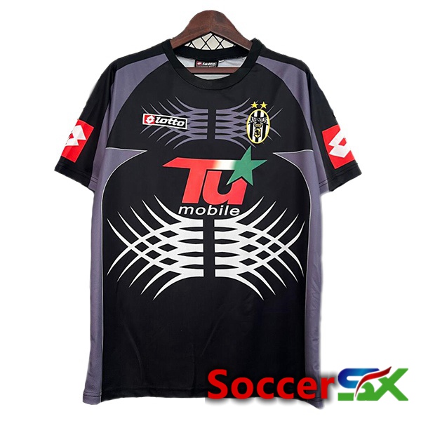 Juventus Retro Goalkeeper Soccer Jersey Black 2001-2002