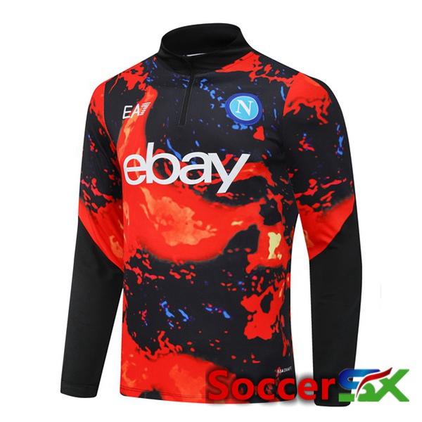 SSC Napoli Training Sweatshirt Red Black 2024/2025