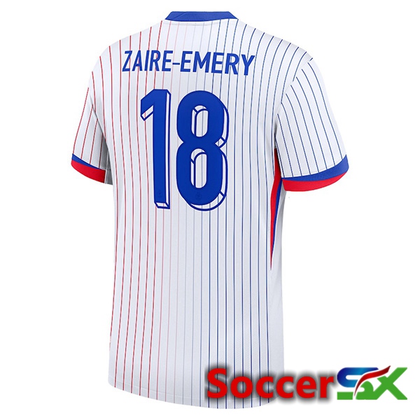 France (ZAIRE-EMERY 18) Away Soccer Jersey UEFA Euro 2024
