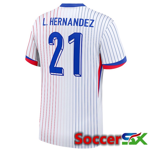 France (L.HERNANDEZ 21) Away Soccer Jersey 2024/2025