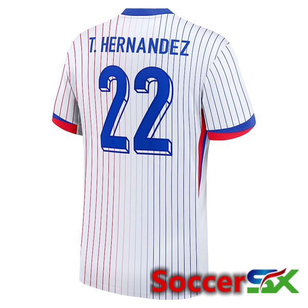 France (T.HERNANDEZ 22) Away Soccer Jersey 2024/2025