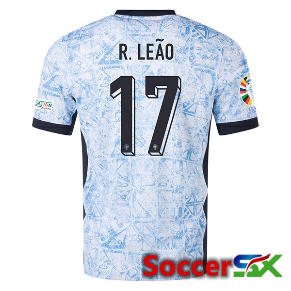 Portugal (R.LEAO 17) Away Soccer Jersey UEFA Euro 2024