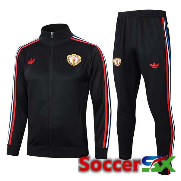 Manchester United Training Jacket Suit Black 2024/2025