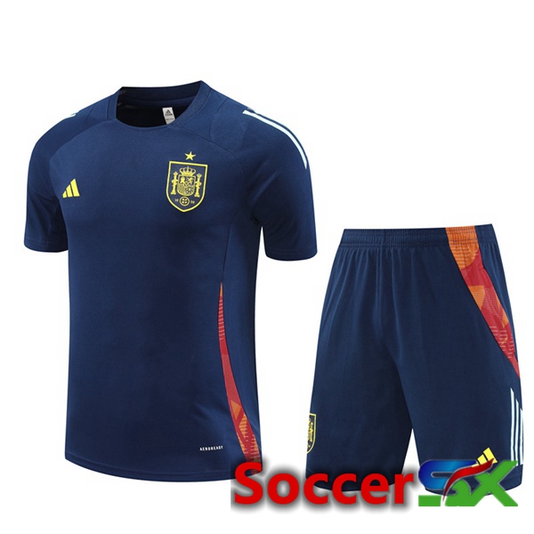 Spain kit Training T Shirt + Shorts Blue Royal 2024/2025