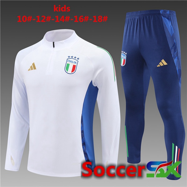 Italy Kids kit Training Tracksuit White 2024/2025