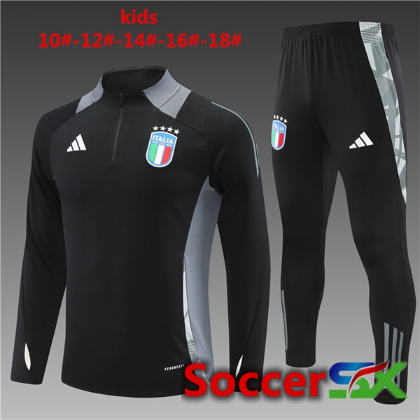 Italy Kids kit Training Tracksuit Black 2024/2025