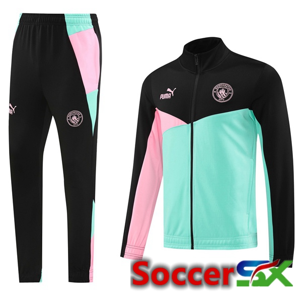 Manchester City Training Jacket Suit Pink Green 2024/2025