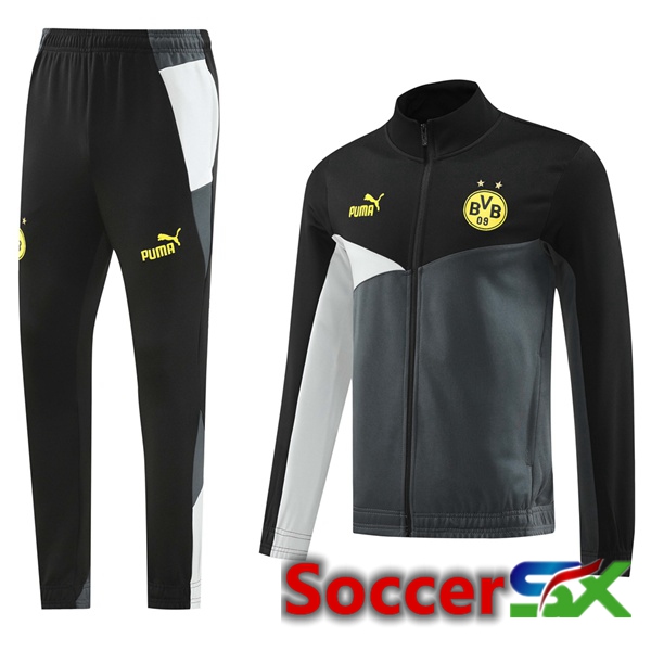 Dortmund BVB Training Jacket Suit Black Grey 2024/2025