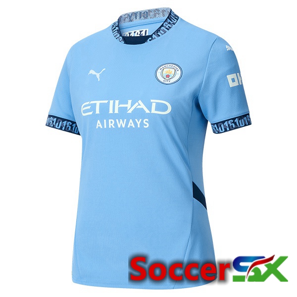 Manchester City Women Home Soccer Jersey Blue 2024/2025