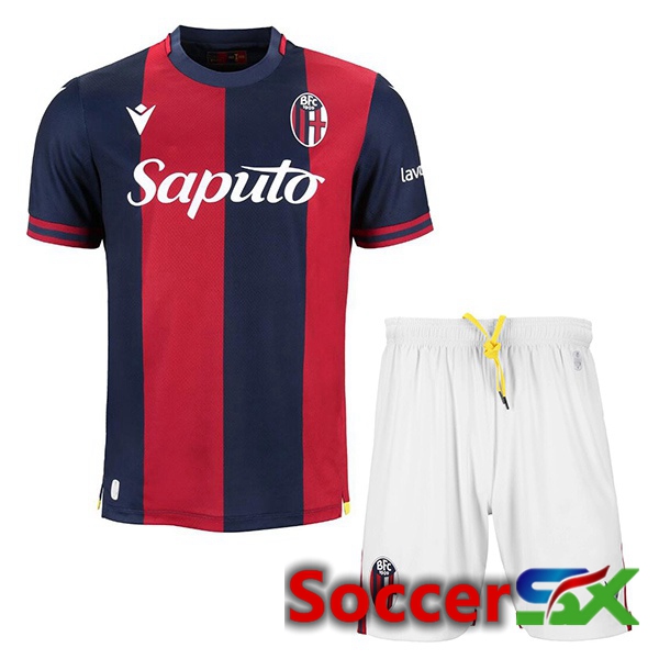 Bologna Kids Home Soccer Jersey Blue Red 2024/2025