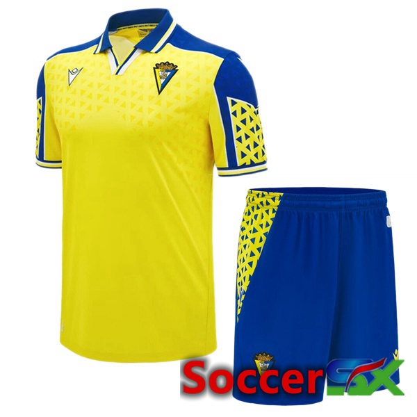 Cadiz CF Kids Home Soccer Jersey Yellow 2024/2025