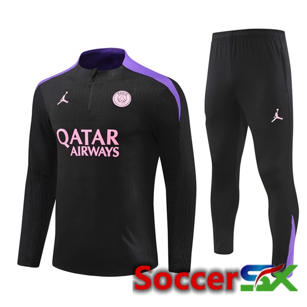 JORDAN Paris PSG kit Training Tracksuit Black 2024/2025