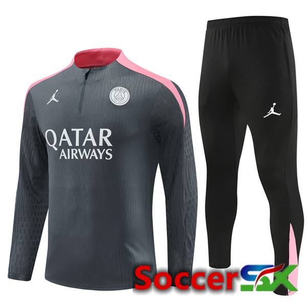 JORDAN Paris PSG kit Training Tracksuit Grey 2024/2025