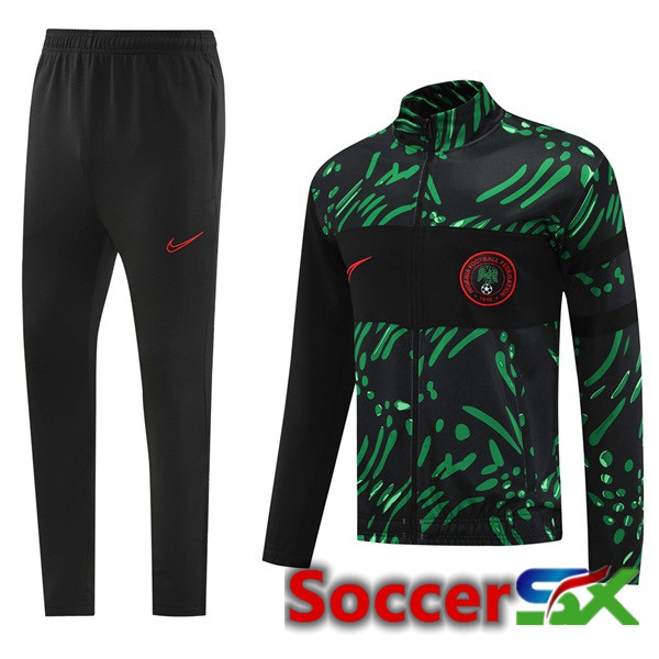 Nigeria Training Jacket Suit Black Green 2024/2025