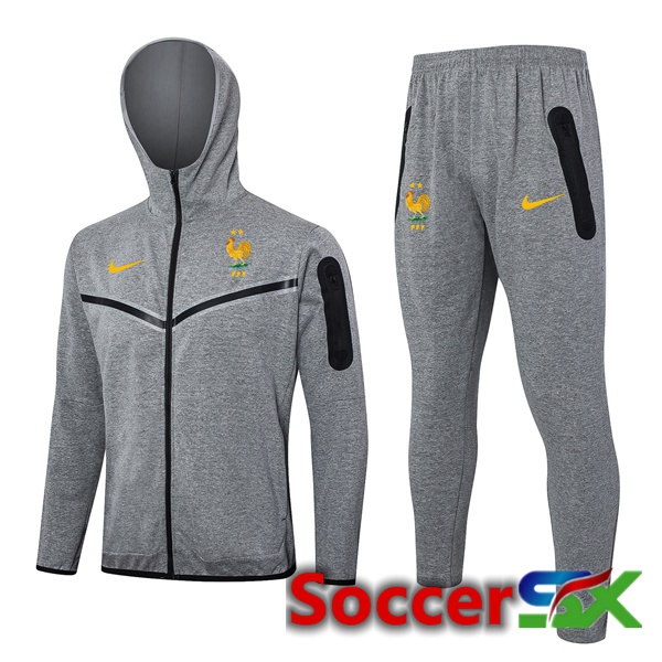 France Training Sweatshirt Hoodie Grey 2024/2025