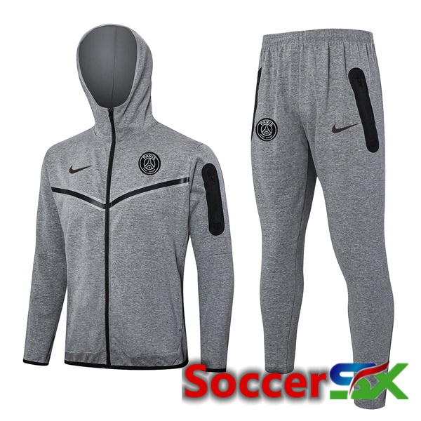 Paris PSG Training Sweatshirt Hoodie Grey 2024/2025