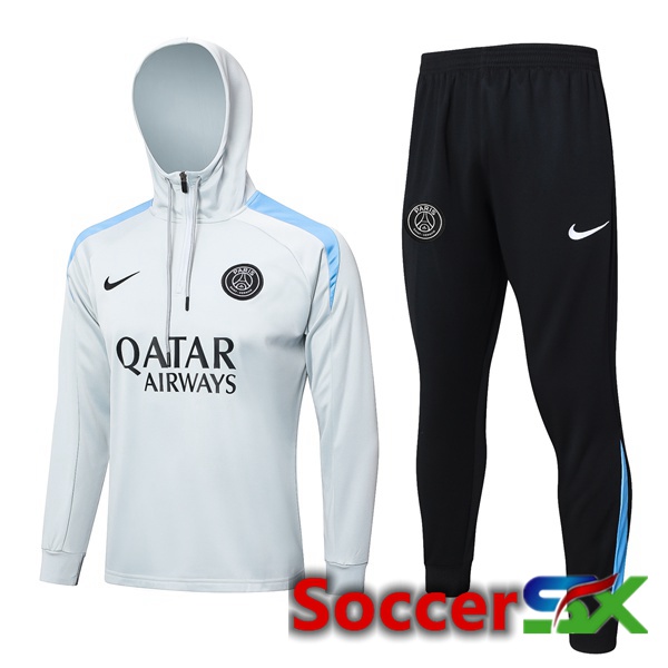 Paris PSG Training Sweatshirt Hoodie White 2024/2025