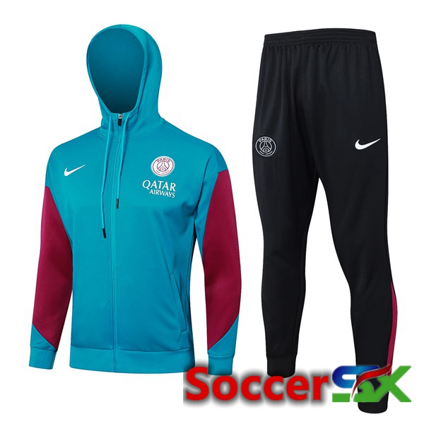 Paris PSG Training Sweatshirt Hoodie Green 2024/2025