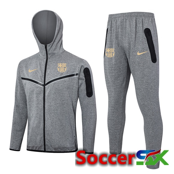 FC Barcelona Training Sweatshirt Hoodie Grey 2024/2025