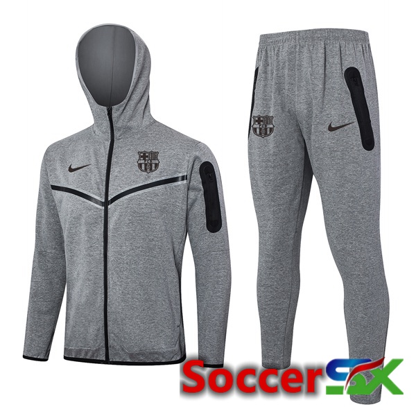 FC Barcelona Training Sweatshirt Hoodie Grey 2024/2025
