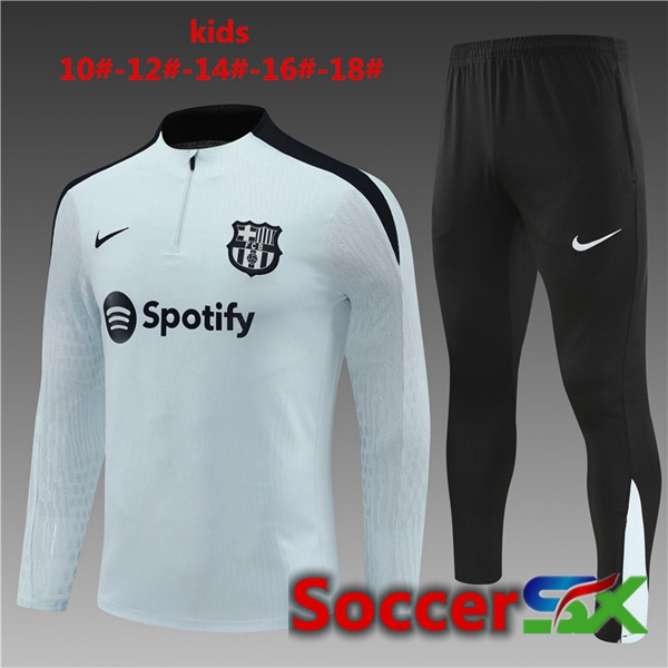 FC Barcelona Kids kit Training Tracksuit Grey 2024/2025