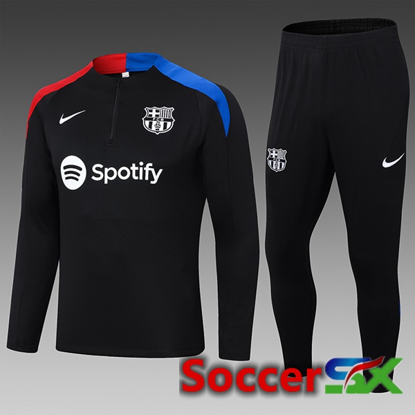 FC Barcelona Kids kit Training Tracksuit Black 2024/2025